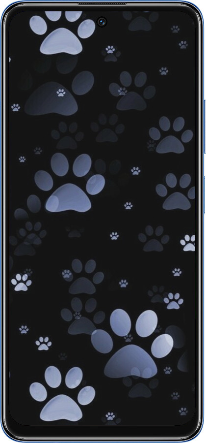 TPU чехол З синіми відбитками лап для Xiaomi Redmi Note 11 5G - 6441b-3849 изображение 