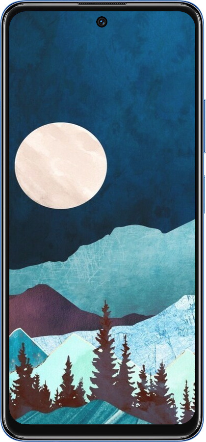 TPU чехол Горная идиллия ночной пейзаж для Xiaomi Redmi Note 11S 5G - 6488b-2890 изображение 