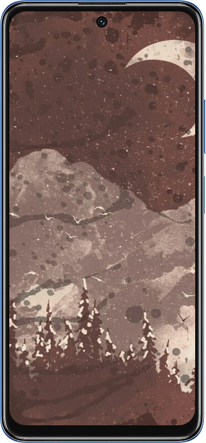 TPU чехол С изображением лунного пейзажа в ночном лесу для Xiaomi Redmi Note 11 5G - 6546b-3849 изображение 