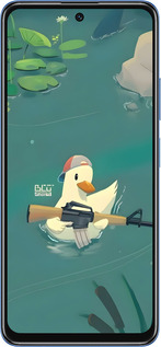 Силиконовый чехол Уточка с автоматом для Xiaomi Redmi Note 11T 5G - 6356u-3850 изображение 
