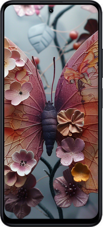 TPU чехол Fairy Butterfly для Xiaomi Redmi Note 11T Pro - 6048b-2644 изображение 