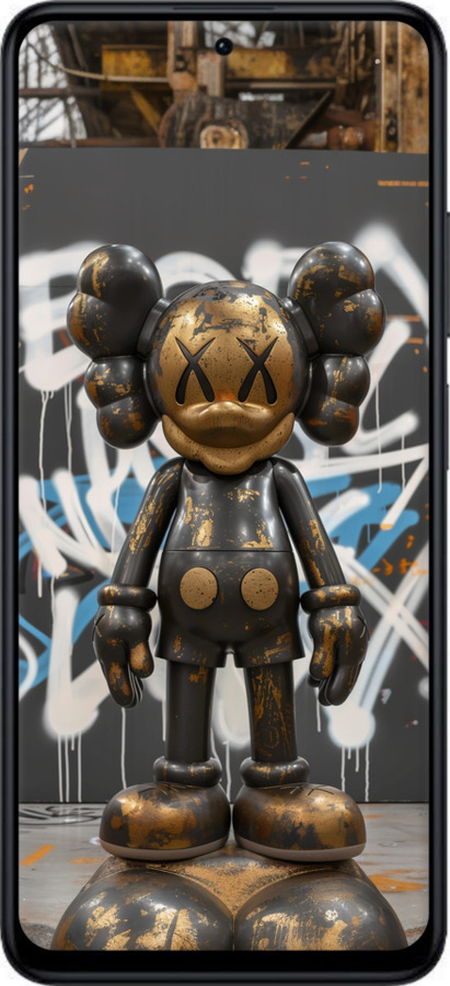 TPU чехол Bronze kaws v3 для Xiaomi Redmi K50i - 6099b-3863 изображение 