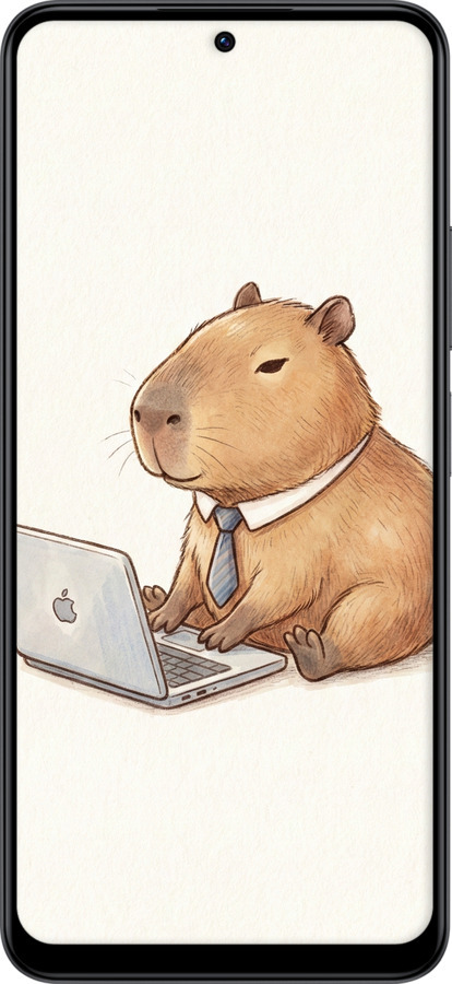 TPU чехол Funny Capybara CEO Working для Xiaomi Redmi Note 12 4G - 6777b-3021 изображение 