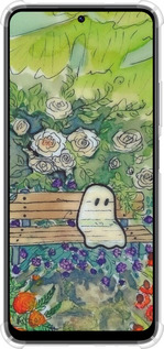 Силикон с усиленными углами чехол Грустное привидение для Xiaomi Redmi Note 12 4G - 6403sp-3021 изображение 