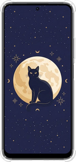 Силикон с усиленными углами чехол Cute Cat Celestial/Witchy для Xiaomi Redmi Note 12 4G - 6787sp-3021 изображение 