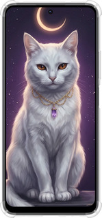 Силіконовий протиударний с посиленими кутами чехол Mystic White Cat Gothic Dark Purple Gold для Xiaomi Redmi Note 12 4G - 6805sp-3021 изображение 