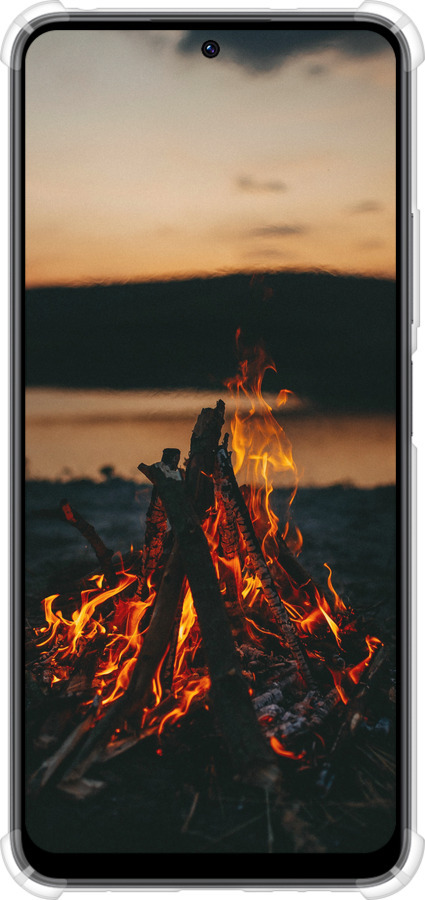 Силикон с усиленными углами чехол Огонь для Xiaomi Redmi Note 12 4G - 6021sp-3021 изображение 