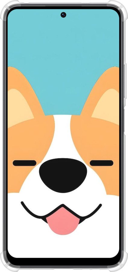 Силикон с усиленными углами чехол Корги для Xiaomi Redmi Note 12 4G - 6280sp-3021 изображение 