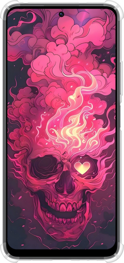 Силикон с усиленными углами чехол Череп арт для Xiaomi Redmi Note 12 4G - 6385sp-3021 изображение 