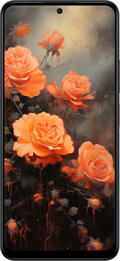 Силіконовий чехол Оранжеві троянди для Xiaomi Redmi Note 12 4G - 5944u-3021 изображение 