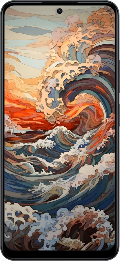 Силіконовий чехол Арт хвилі для Xiaomi Redmi Note 12 4G - 6324u-3021 изображение 