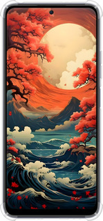 Силикон с усиленными углами чехол Природа японии для Xiaomi Redmi Note 12 5G - 6327sp-2934 изображение 
