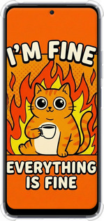 Силикон с усиленными углами чехол Funny Cat для Xiaomi Redmi Note 12 5G - 6786sp-2934 изображение 