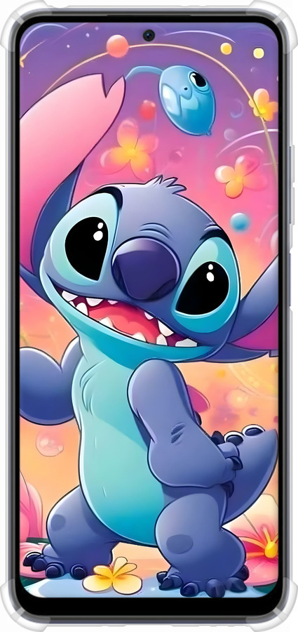Силикон с усиленными углами чехол Стич 2 для Xiaomi Poco X5 5G - 6371sp-3016 изображение 
