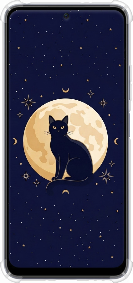 Силикон с усиленными углами чехол Cute Cat Celestial/Witchy для Xiaomi Redmi Note 12 5G - 6787sp-2934 изображение 