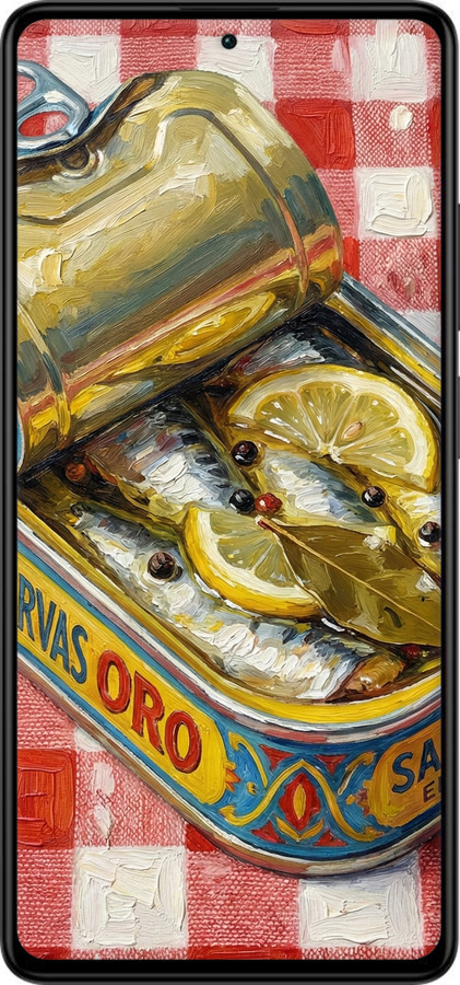 TPU чехол Vintage Sardine Tin Phone для Xiaomi Redmi Note 12 Pro 5G - 6772b-2932 изображение 