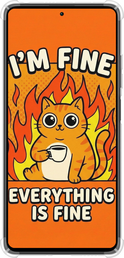 Силикон с усиленными углами чехол Funny Cat для Xiaomi Redmi Note 12 Pro 5G - 6786sp-2932 изображение 