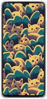 Силикон с усиленными углами чехол С изображением кошек для Xiaomi Redmi Note 12 Pro+ 5G - 6429sp-3612 изображение 
