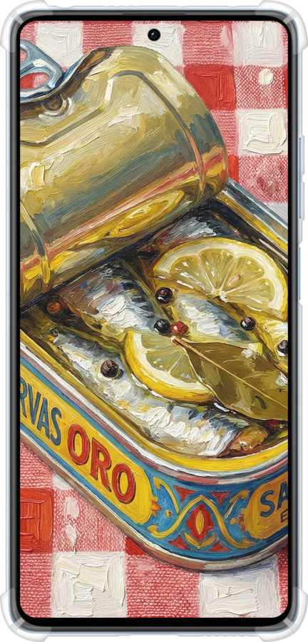 Силіконовий протиударний с посиленими кутами чехол Vintage Sardine Tin Phone для Xiaomi Redmi Note 12 Pro+ 5G - 6772sp-3612 изображение 