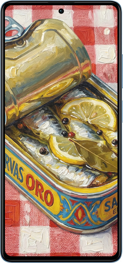 Силиконовый чехол Vintage Sardine Tin Phone для Xiaomi Redmi Note 12 Pro+ 5G - 6772u-3612 изображение 