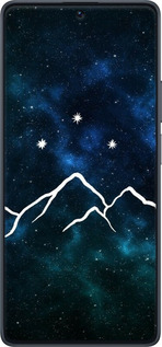 TPU чехол Гори та зірки намальовані на тлі галактики для Xiaomi Redmi Note 12 Turbo - 6490b-3025 изображение 
