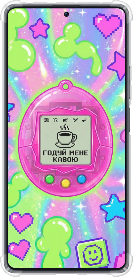 Силикон с усиленными углами чехол Y2K Aesthetic Retro Pet: Годуй мене кавою для Xiaomi Poco F5 - 6784sp-3170 изображение 