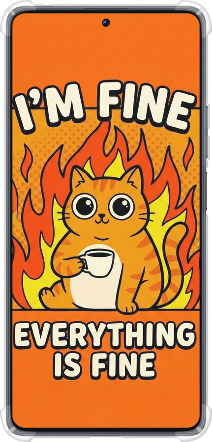 Силикон с усиленными углами чехол Funny Cat для Xiaomi Poco F5 - 6786sp-3170 изображение 