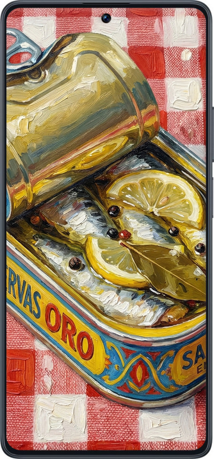 Силиконовый чехол Vintage Sardine Tin Phone для Xiaomi Redmi Note 12 Turbo - 6772u-3025 изображение 