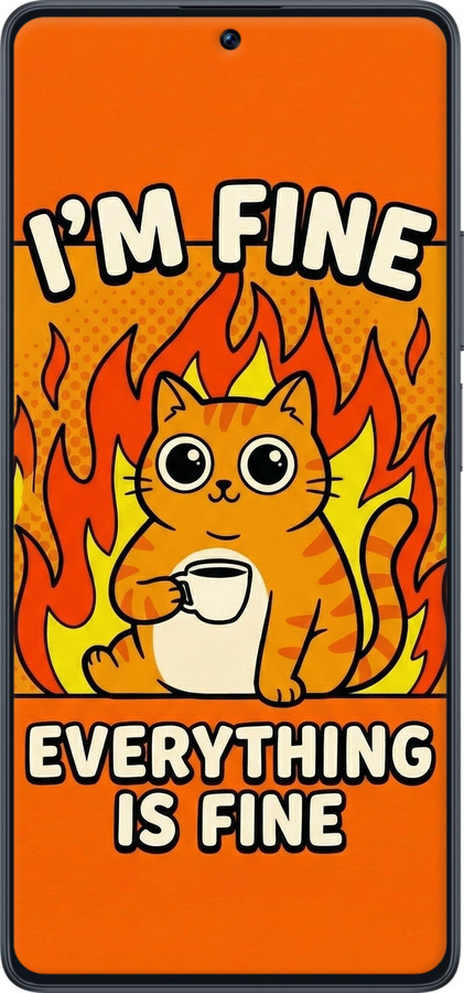 Силіконовий чехол Funny Cat для Xiaomi Redmi Note 12 Turbo - 6786u-3025 изображение 