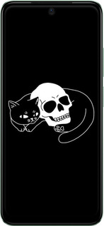 TPU чехол С изображением кота и черепа для Xiaomi Redmi Note 12S - 6491b-3065 изображение 