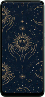 Силиконовый чехол Celestial Harmony: Sun & Moon Gold Mystic Pattern для Xiaomi Redmi Note 12S - 6778u-3065 изображение 