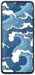 Силикон с усиленными углами чехол Абстрактный рисунок морских волн для Xiaomi Redmi Note 13 4G - 6538sp-3654 изображение 