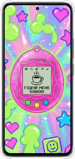 Силикон с усиленными углами чехол Y2K Aesthetic Retro Pet: Годуй мене кавою для Xiaomi Redmi Note 13 4G - 6784sp-3654 изображение 