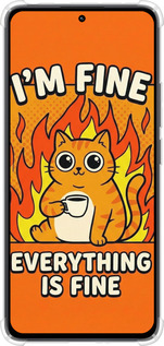 Силикон с усиленными углами чехол Funny Cat для Xiaomi Redmi Note 13 4G - 6786sp-3654 изображение 