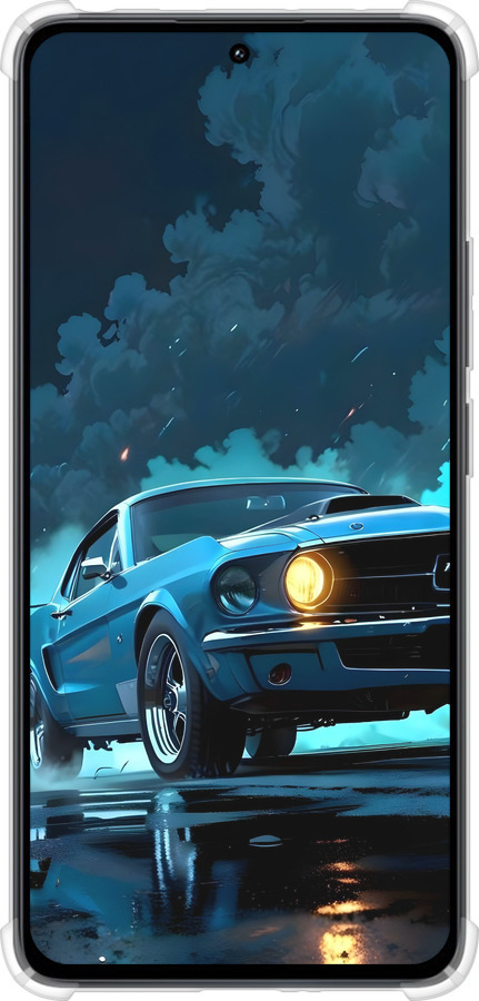 Силикон с усиленными углами чехол Форд мустанг для Xiaomi Redmi Note 13 4G - 6374sp-3654 изображение 
