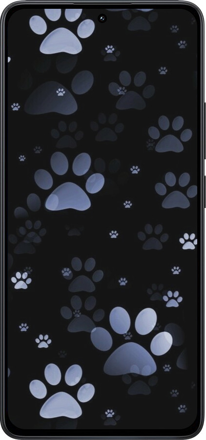 Силиконовый чехол С синими отпечатками лап для Xiaomi Redmi Note 13 4G - 6441u-3654 изображение 