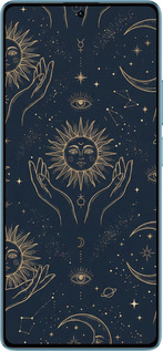 Силиконовый чехол Celestial Harmony: Sun & Moon Gold Mystic Pattern для Xiaomi Redmi Note 13 5G - 6778u-3346 изображение 