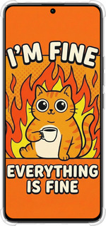 Силикон с усиленными углами чехол Funny Cat для Xiaomi Redmi Note 13 Pro 4G - 6786sp-3653 изображение 