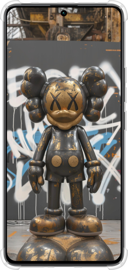 Силіконовий протиударний с посиленими кутами чехол Bronze kaws v3 для Xiaomi Poco M6 Pro - 6099sp-3452 изображение 