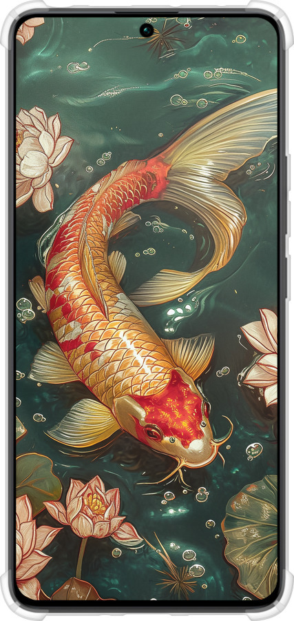 Силіконовий протиударний с посиленими кутами чехол Мелодія Лотоса для Xiaomi Poco M6 Pro - 6106sp-3452 изображение 