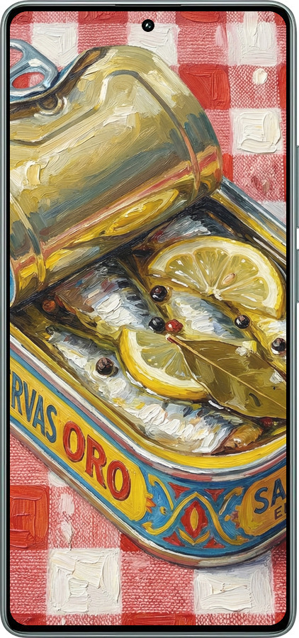 Силиконовый чехол Vintage Sardine Tin Phone для Xiaomi Redmi Note 13 Pro 4G - 6772u-3653 изображение 