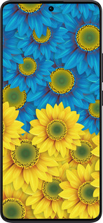 TPU чехол Жёлто-голубые цветы для Xiaomi Redmi Note 13 Pro Plus 5g - 1048b-3400 изображение 