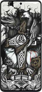 TPU чехол Тату Викинг для Xiaomi Redmi Note 13 Pro Plus 5g - 4098b-3400 изображение 