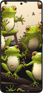 TPU чехол Жабки для Xiaomi Redmi Note 13 Pro Plus 5g - 5656b-3400 изображение 