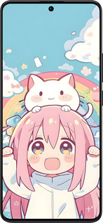 TPU чехол Девочка аниме радуга для Xiaomi Redmi Note 13 Pro Plus 5g - 6304b-3400 изображение 