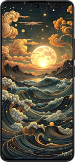 TPU чехол Арт волны для Xiaomi Redmi Note 13 Pro Plus 5g - 6332b-3400 изображение 