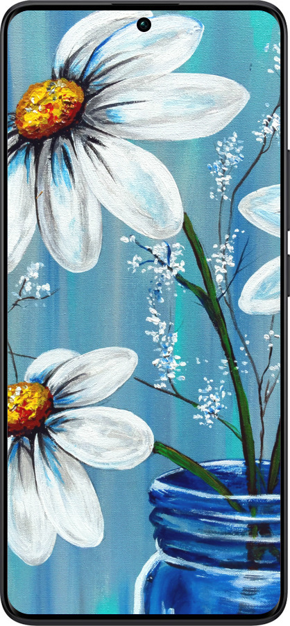 TPU чехол Красиві арт-ромашки для Xiaomi Redmi Note 13 Pro Plus 5g - 4031b-3400 изображение 