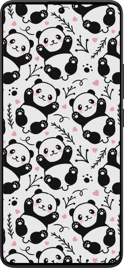 TPU чехол Панды для Xiaomi Redmi Note 13 Pro Plus 5g - 4318b-3400 изображение 