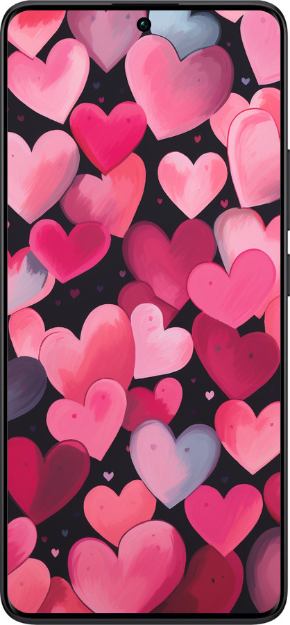 TPU чехол Сердечки 4 для Xiaomi Redmi Note 13 Pro Plus 5g - 5662b-3400 изображение 