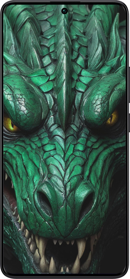 TPU чехол Зелёный дракон v2 для Xiaomi Redmi Note 13 Pro Plus 5g - 5817b-3400 изображение 